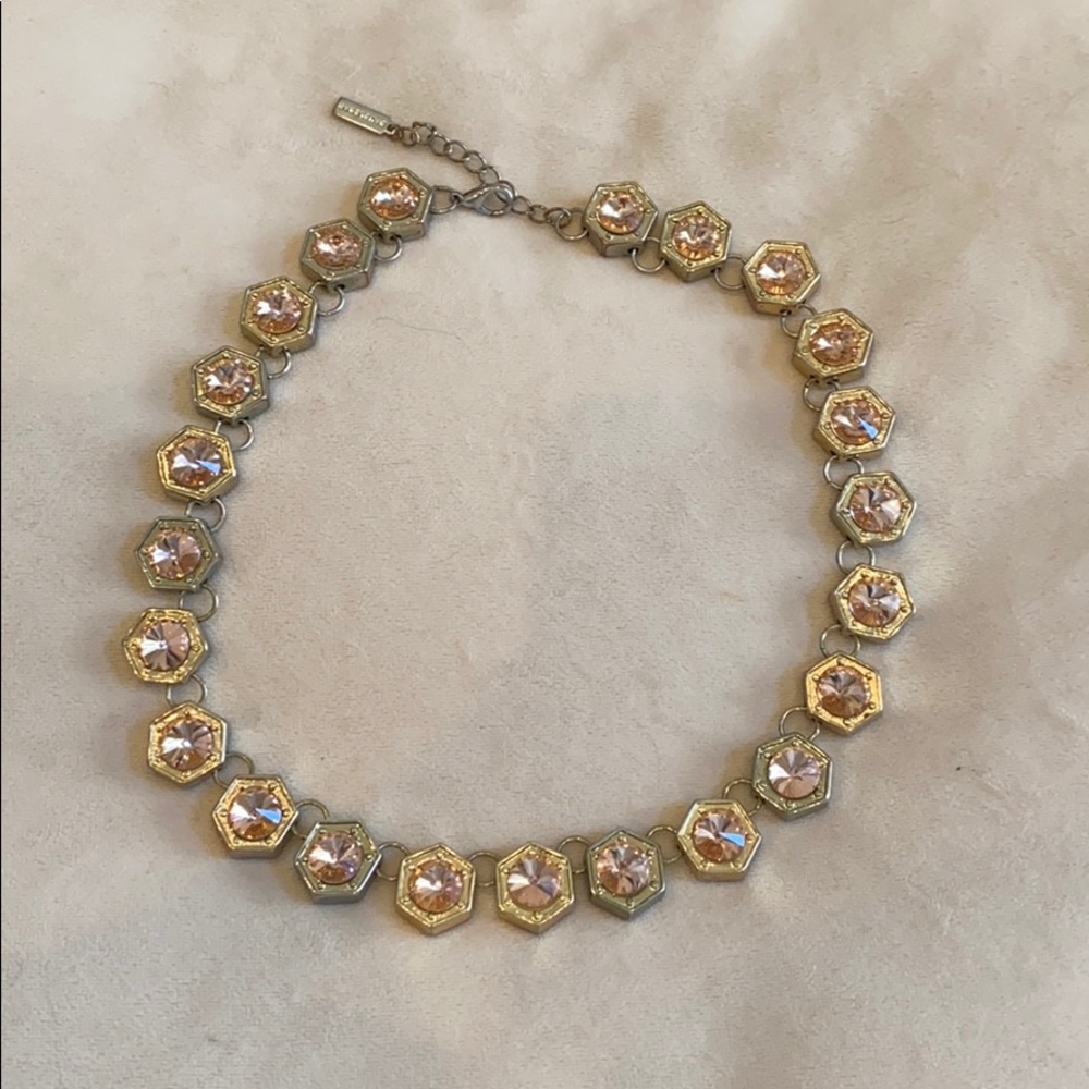 Baublebar pink and gold toned necklace